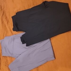 Halara Black and Purple High-Waisted Leggings